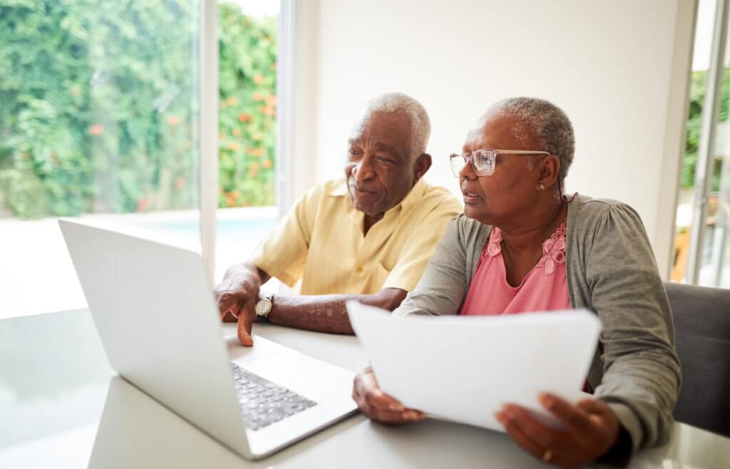 Senior Couple Researching