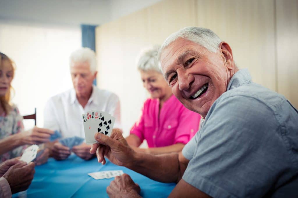 Group of men & woman playing games