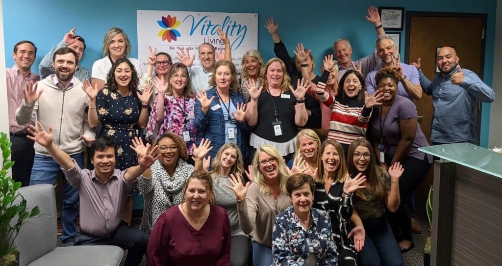 Vitality Living Support Office Happy