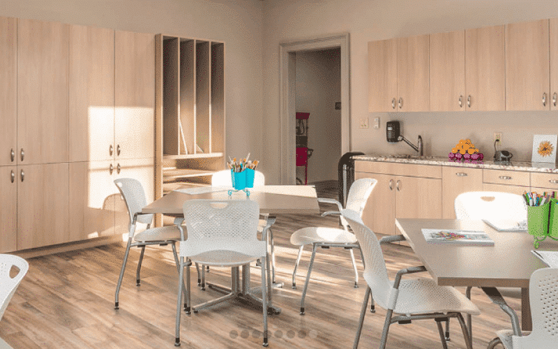 Craft room at Vitality Living Frederica on St. Simons Island, GA