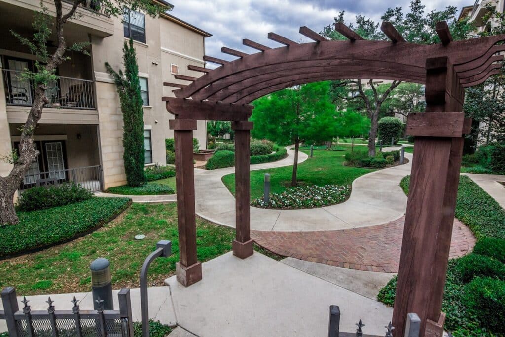 Courtyard with walking paths