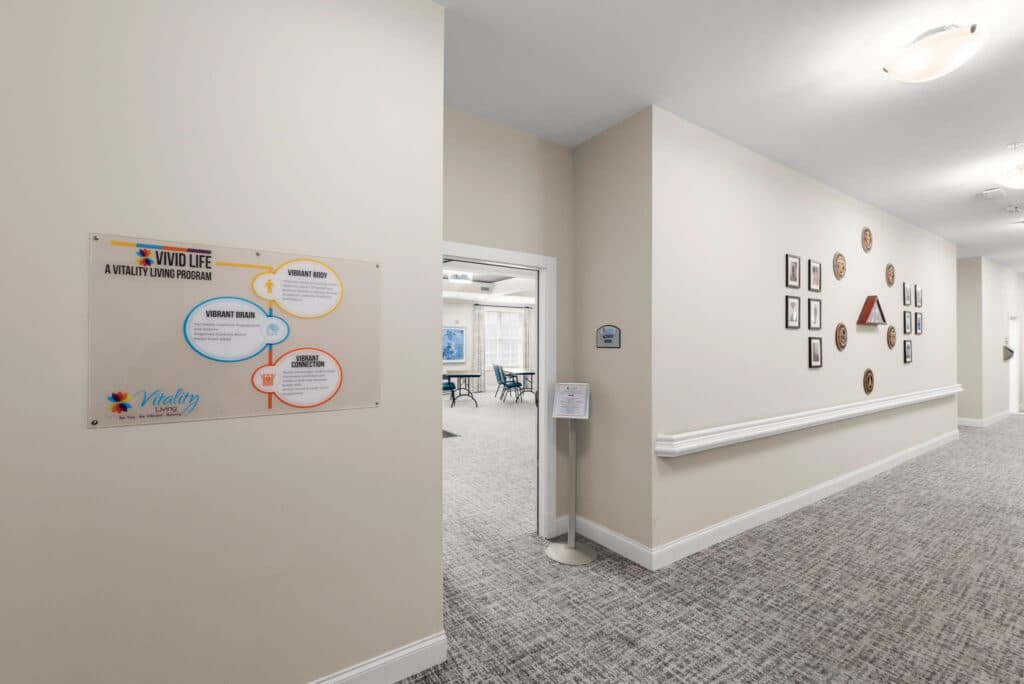 hallway for residents' apartments