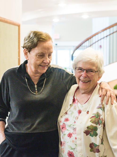 Person visiting a resident