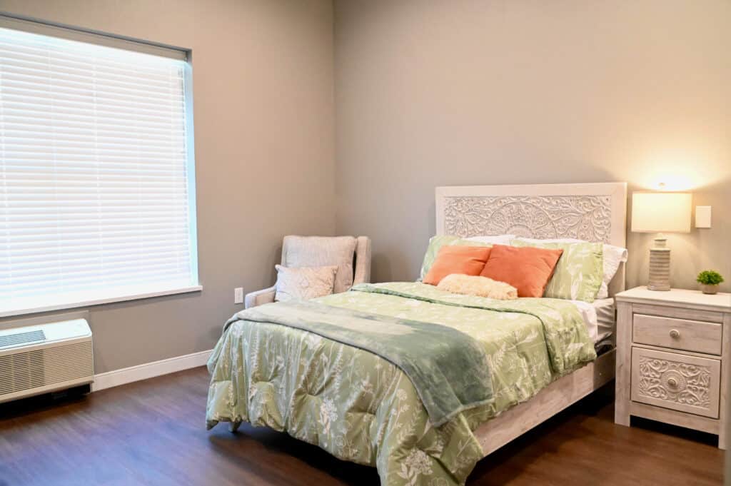 Landmark Lifestyles at Bryant green bed