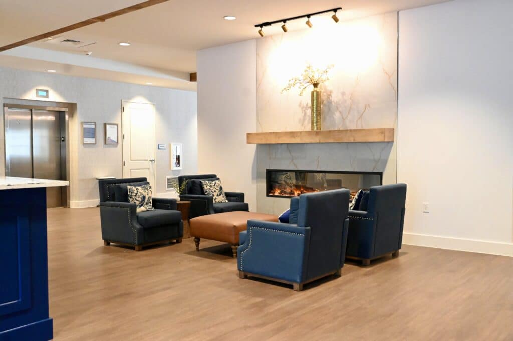 Landmark Lifestyles at Bryant lobby lounge