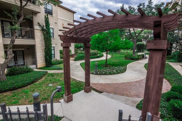 Courtyard with walking paths