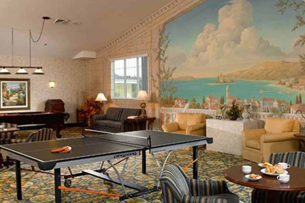 Common Area with ping pong table