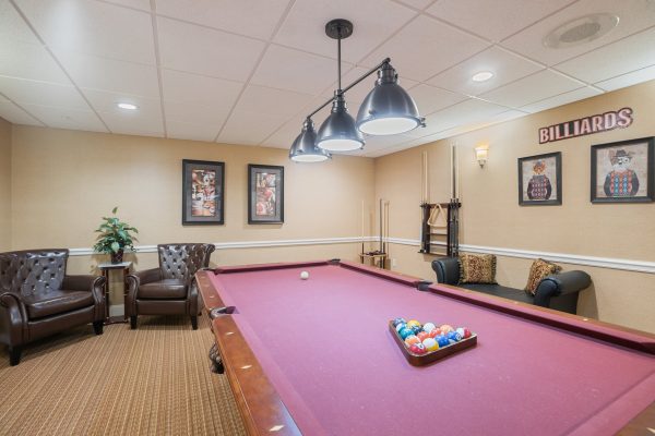 Game room with pool table