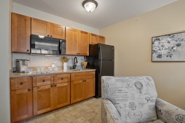 Apartment kitchen with appliances