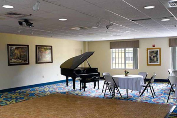 Entertainment Room with piano and dance floor