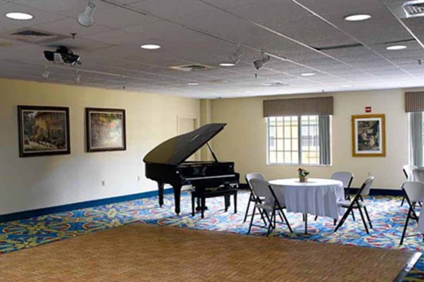 Entertainment Room with piano and dance floor