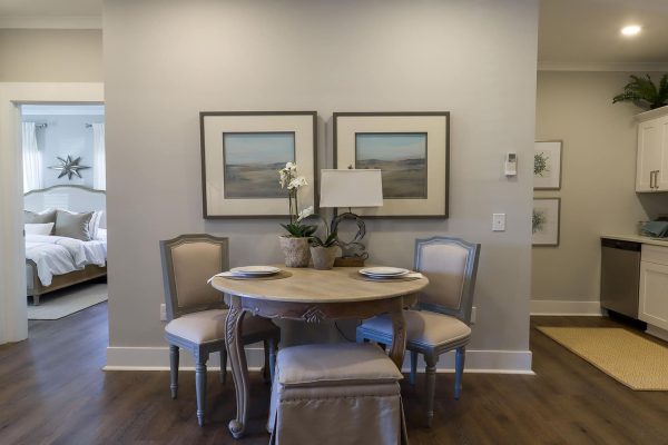 Dining area in apartment at Vitality Living Madison