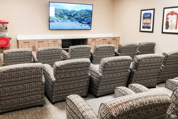 Theater room at Traditions of Mill Creek