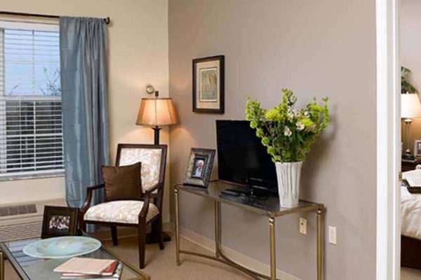 Model Room with bedroom and living room