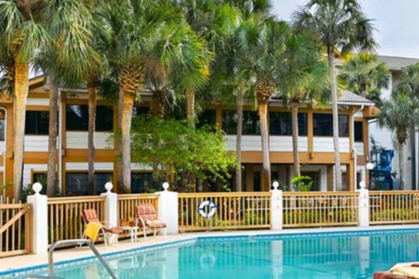 Pool with lounge chairs