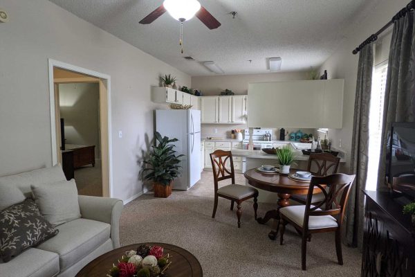 model kitchen wih living room