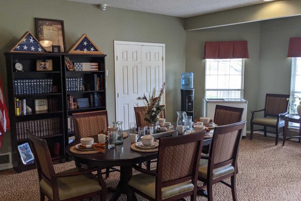 Private Dining with large table and chairs