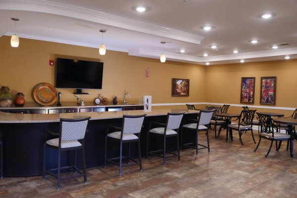 Cafe area with chairs