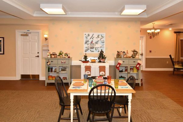 Memory care entertainment area