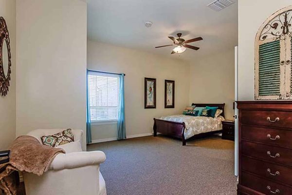 Model Bedroom at Vitality Court Texas Star Memory Care