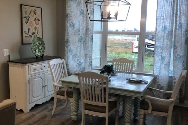 Dining Room next to a large window