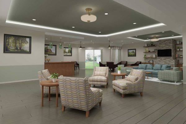 Living Room at Landmark Lifestyles At Tupelo