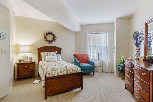 model bedroom with furniture