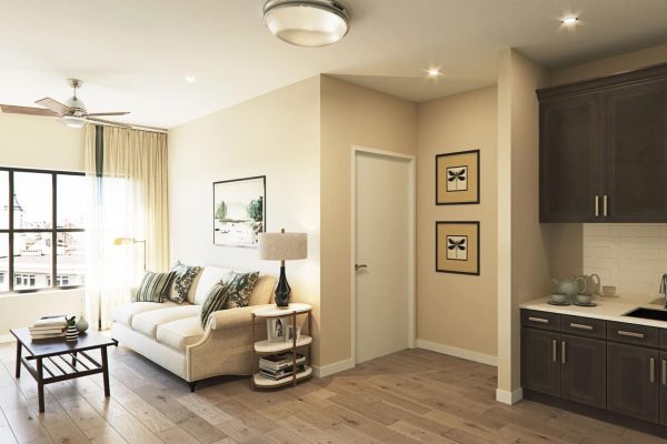 Model unit living room