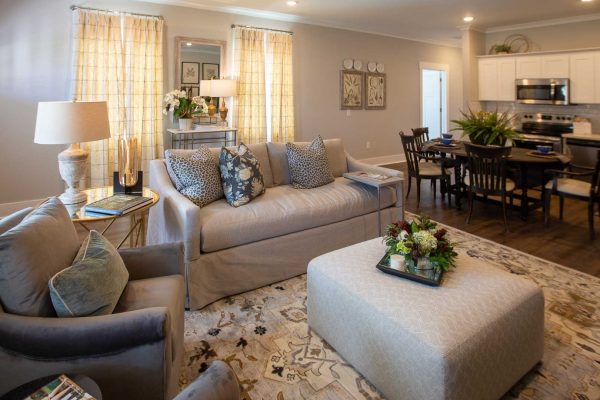 Furnished Apartment with couches and dining table