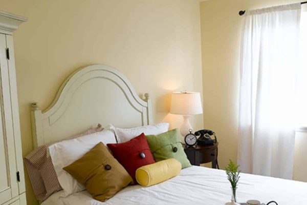 Model Room with bed and wardrobe