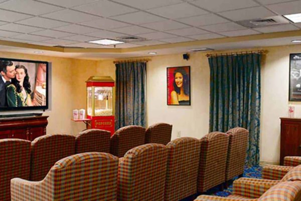 Movie Room with seats and popcorn machine