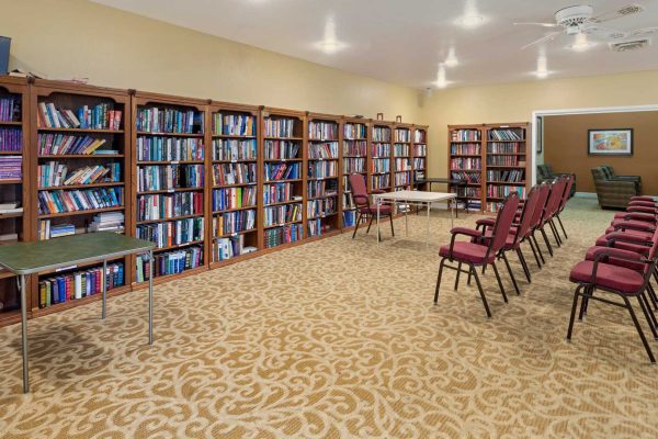Library with lots of books