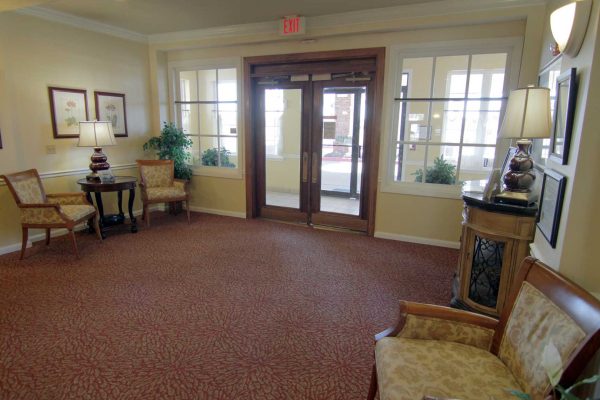 Foyer with chairs