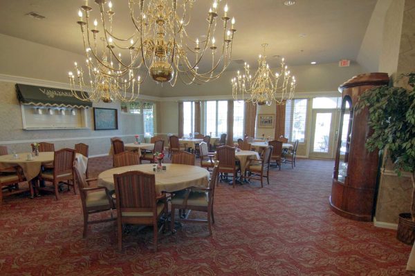 Dining Room with chandeliers